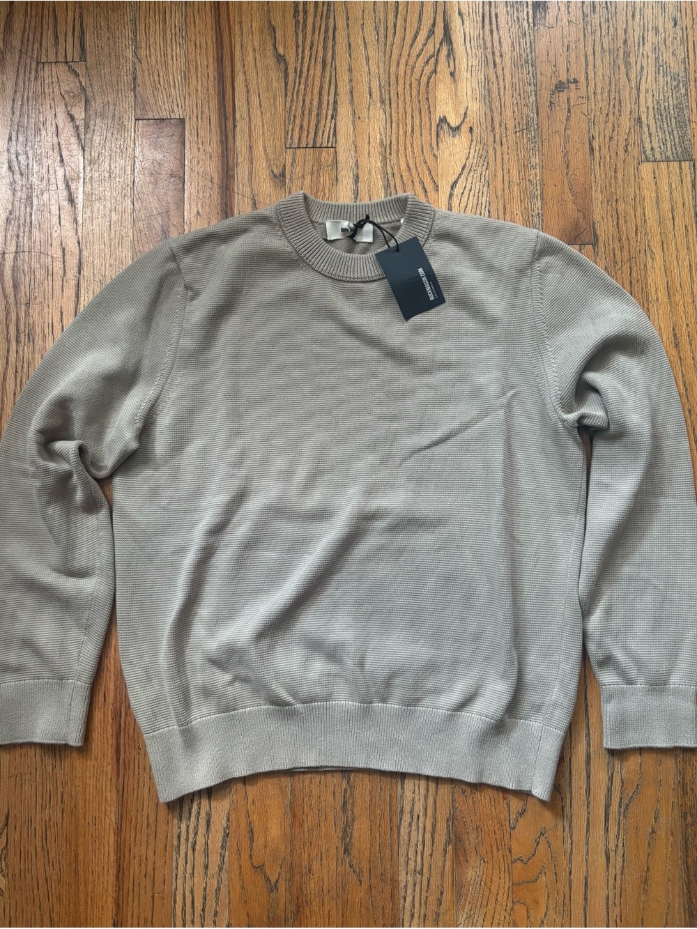 Buck Mason Sweater Mens M Beige/khaki Traveler Pullover Crew Vintage Knit Cotton